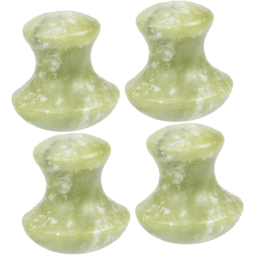 Hkhbjs 4Pcs Jade Guasha Tool Set For Facial Scraping Massage Portable Mushroom Shaped Jade Scraper