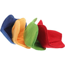 4-teiliges Set Mikrowellen-Tellerschutzmatten, 8,5 x 8,5 Zoll, Polyester-Isoliermaterial
