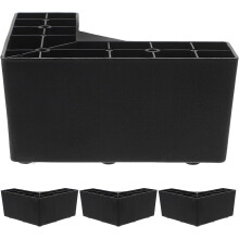 4er-Set L-förmige Möbelfüße aus Kunststoff für Sofas, geeignet zum Schutz von Teppichböden und für eine einfache Montage. Robustes Design.