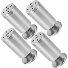 Meubelpoten, stevig, roestvrij staal, 4 stuks, verstelbaar, geschikt voor banken en kasten.