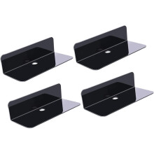 4 estantes flotantes autoadhesivos para pared, estantes pequeños para decoración de dormitorio y baño, sin necesidad de taladrar.