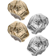 Gorros de acondicionamiento profundo para tinte de cabello, 4 unidades, elásticos, de aluminio.