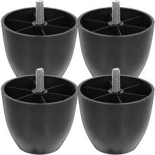 4pcs Furniture Replacement Legs for Chair and Cabinet, Sturdy Zinc Alloy and Plastic Sofa Feet