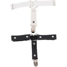 4 Stück Punk-Herz-Beinstrumpfbänder, verstellbare, rutschfeste Oberschenkelbänder aus Leder für Cosplay und stylische Accessoires