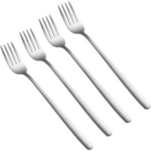 Elegante Essgabeln, 4-teilig, Edelstahl, mit komfortablem Griff und abgerundeten Enden