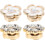 4 gemelli eleganti con strass per camicia, ideali per smoking o smoking. 1