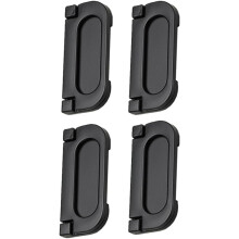 4 Stück eingelassene Türgriffe und Schubladengriffe, vielseitig einsetzbar, schwarze Aluminiumlegierung, elegantes Design, leicht zu entfernen