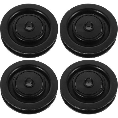 4pcs Nylon Bearing Pulley Wheel Iron- Equipment Replacement