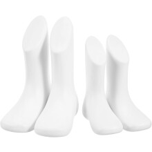 4Pcs Small Foot Mannequin Plastic Foot Model for Shoe Display Retail Store Fixture White and Skin Tone 11.5Cm 14Cm
