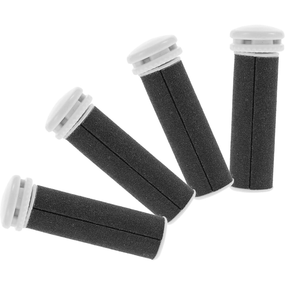 Hkhbjs Black 4Pcs Foot File Roller Heads Replacement Roller Refill For Electric Foot File Callus Remover