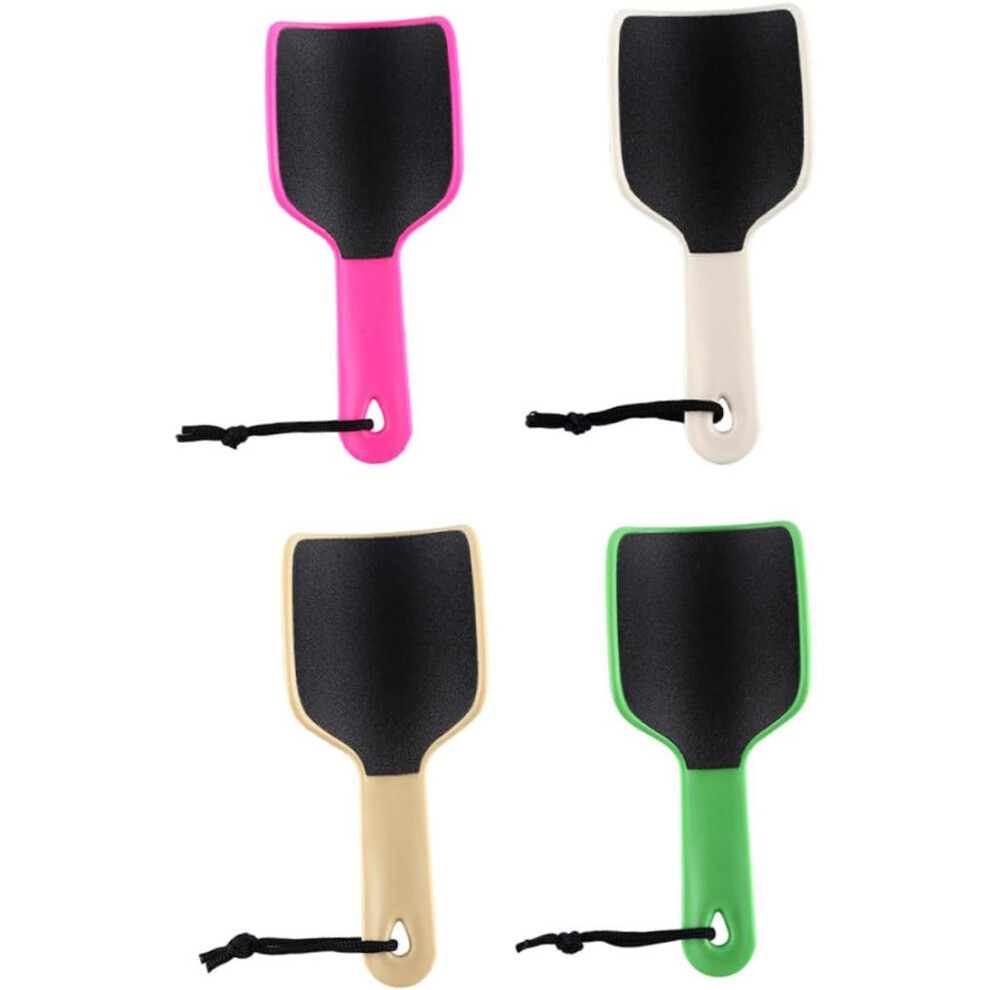 Hkhbjs 4Pcs Handheld Foot Callus Remover Set With Emery Paper And Abs Material