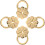 4pcs Gold Plated Heavy Earring Back Replacements for Studs, Adjustable Droopy Ear Supports 1