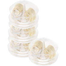 4 Stück goldene Ohrring-Sicherheitsverschlüsse für Ohrstecker, stoßfest, hypoallergen, runde Silikon-Ersatzverschlüsse