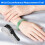 2pcs pulso Sizer e pulseira de medição do conjunto de ferramentas, preto e branco Pu correia de couro 4