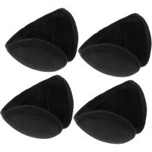 4pcs Men Plush Earmuffs Windproof Winter Ear Warmers Soft Plush Ear Protector Black for Outdoor Cold Weather
