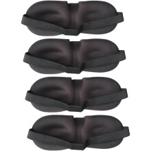 4pcs Sleep Mask Solid Blackout Eye Mask Soft Sleeping Blindfold for Home Travel and Nighttime Rest