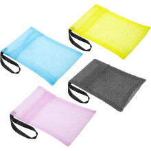 4 sacchetti per sapone in rete di schiuma per sapone fatto a mano, in nylon, per il bagno e la doccia.