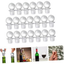 20pcs Elegant Glass Ball Caps for Bottles Decorative Apothecary Bottle Lids