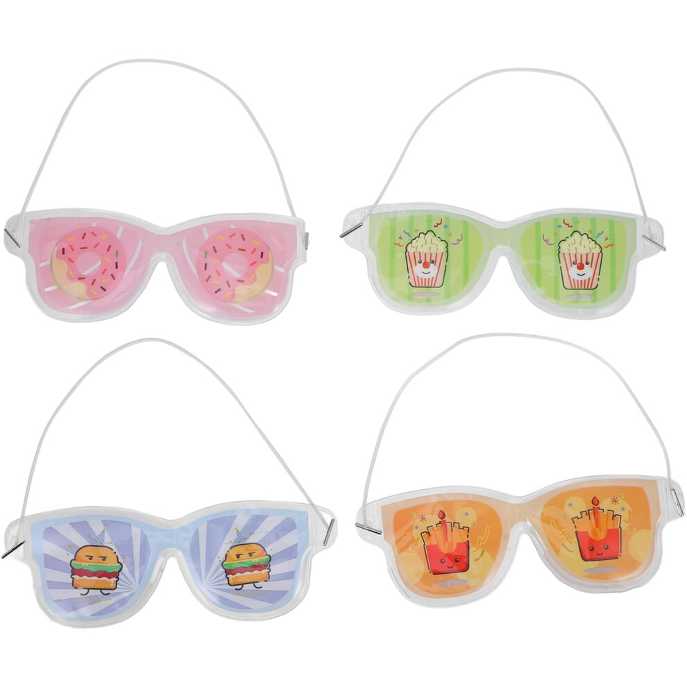 Hkhbjs 4Pcs Gel Eye Mask Pack Hot Cold Eye Patches Comfortable Blindfold For Home Travel