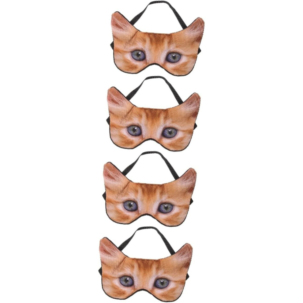 Hkhbjs 4Pcs Cute Sleep Eye Mask For Women Soft Satin Material For Office Naps And Travel Blackout