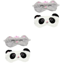 Schlafmasken mit Cartoon-Motiven, Panda-Bär-Augenklappen für erholsamen Schlaf zu Hause und auf Reisen