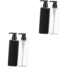4pcs Empty Shampoo Bottles Refillable Dispenser Pump Bottle for Shower Gel Body Wash Dispenser