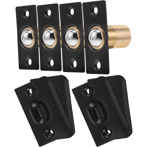4pcs Door Ball Catch Stainless Steel Copper Adjustable Spring Concealed Design Hidden Positioning