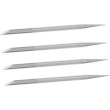 Outil de manucure en acier inoxydable (lot de 4) pour repousser les cuticules et nettoyer les ongles.