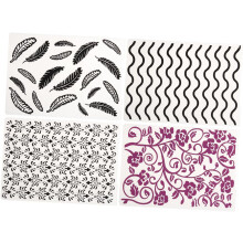 4 cartelle in plastica per goffratura, stencil decorativi per scrapbooking e lavori creativi fai da te, modelli in cartoncino goffrato