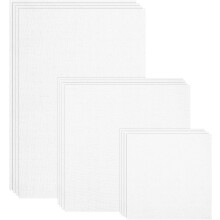12 stuks borduurstof Aida-stof 14 count, witte katoen-polyester mix