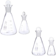 4 Stück Glas-Jodflaschen, Waageflaschen für Laborbedarf, Experimentierzubehör