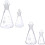 4pcs Glass Iodine Flask Scale Flask for Laboratory Supply Experiment Accessory 1