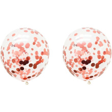 20-teiliges Set roségoldener Party-Latexballons mit 10 Paillettenballons, leicht aufzublasen und luftdicht.