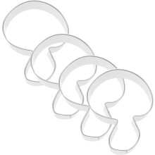 Champignonkoekjesvormpjes set, eenvoudig in gebruik en veilig, zonder krassen op de handen (4 stuks).