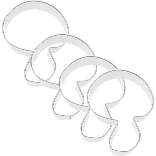 Mushroom Cookie Cutter Set Easy to Use and Safe Without Scratching Hands 4pcs
