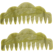 4-teiliges Jade-Kamm-Schabeplatten-Set für die Kopfhauttherapie, Muskelschabewerkzeug für Haarpflege und Triggerpunkt-Linderung