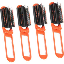 4-teiliges faltbares Haarbürsten-Set, tragbarer Stylingkamm für Damen und Herren, Reisekamm, Spiegel, Friseursalon-Werkzeug