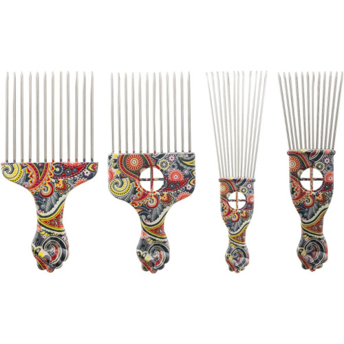 4 pettini a denti larghi per capelli ricci e afro.