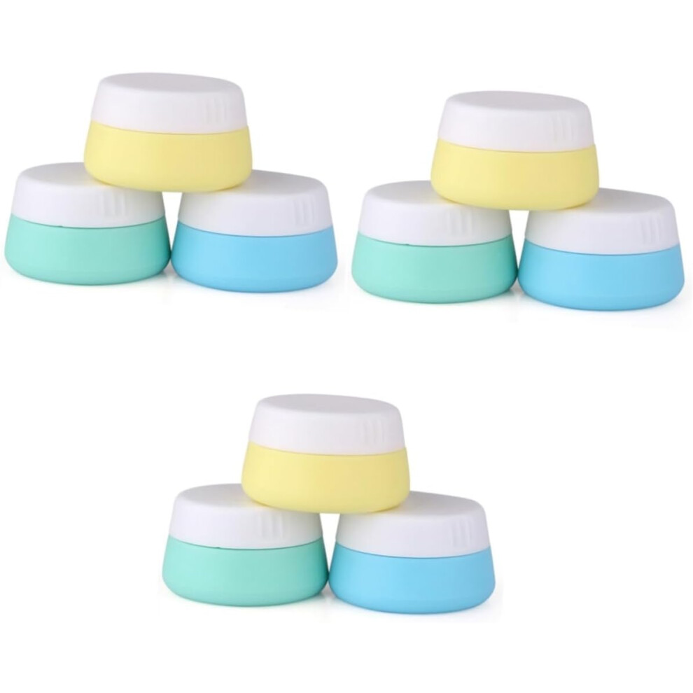 Hkhbjs 9Pcs Silicone Cosmetic Containers Jar Leakproof Travel Toiletry Jars For Hand Cream