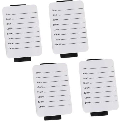 Lot de 4 plateaux portables en acrylique pour extensions de cils, à utiliser en studio.