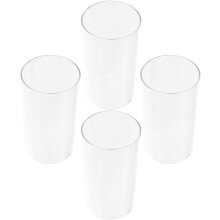 4 Stück Glaskerzenröhrchen, Glaskerzenabdeckungen, zylindrisch, schlank, elegant, sauber, vielseitig verwendbar