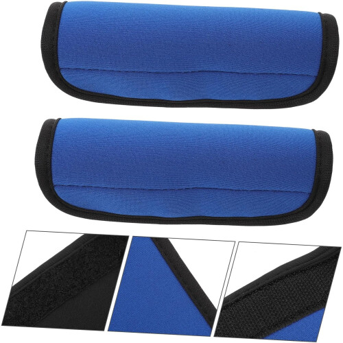 2pcs Luggage Handle Wraps Neoprene Soft Grip Covers Blue Enhance Functionality Personalize Luggage 2