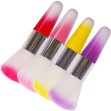 Lot de 4 pinceaux de maquillage ergonomiques avec manche, légers et parfaits pour estomper le fond de teint.