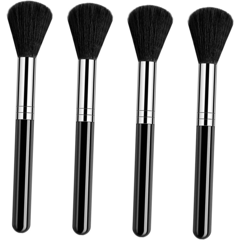 Hkhbjs 4 Pcs Nail Cleaning Brushes Manicure Dust Remover With Black Handle And Bristles