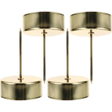 4 goldene Kerzenhalter aus Eisen mit robustem Design und minimalistischem Stil, zuverlässige Kerzenhalter mit Dorn