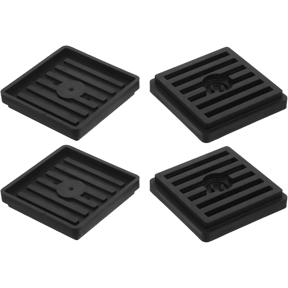 4Pcs Square Rubber Furniture Caster Cups Non-Slip And Noise Reduction Feet Pads 8686962956566