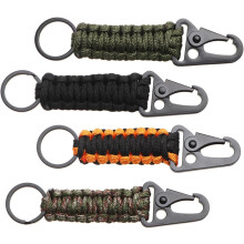 4-teiliges Set robuster Karabinerhaken und Schlüsselhalter für den Außenbereich, multifunktionale Schlüsselanhänger für Camping und Wandern