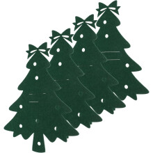 Lot de 4 pochettes pour couteaux et fourchettes de Noël, avec compartiments et rangements pour la vaisselle festive.