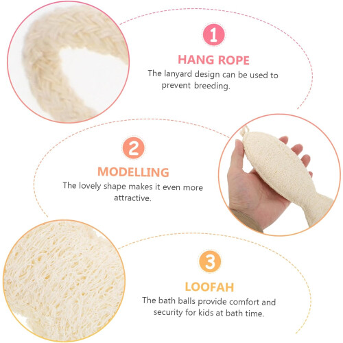 2er-Pack Luffa-Badetücher für Jungen und Mädchen, doppelseitig, mit Peelingfunktion 2