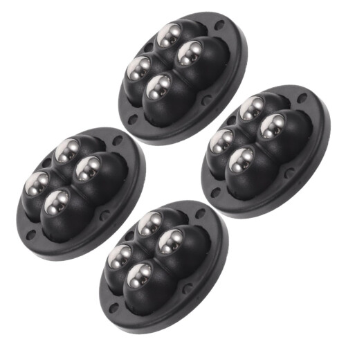 4pcs Sticky Casters Wheels Self-Adhesive 360 Rotating Mini Caster for Storage Bin Trash Can Roller Easy Install